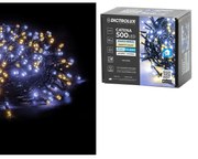 500 LED Εσωτ. &amp;amp; Εξωτ. Χώρου Με Μετασχηματιστή Ψυχρό Και Θερμό Λευκό Φως Πράσινο Καλώδιο Μη Επεκτεινόμενο IP44 31V 13m