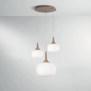 Φωτιστικό Οροφής Κρεμαστό I-Jaipur-S3-BCO 1xE27+2xE14 150x39cm White-Natural Luce Ambiente Design