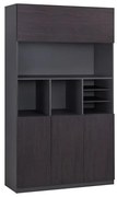 Βιβλιοθήκη Γραφείου Επαγγελματική Rosewood 120x40x200Υ εκ.
