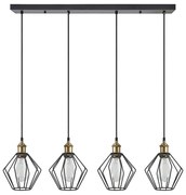 Φωτιστικό Οροφής - Ράγα Magnum 77-8709 87x20x300cm 4xE27 60W Black-Bronze Homelighting