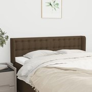 vidaXL Κεφαλάρι με Πτερύγια Σκούρο Καφέ 147x16x78/88 εκ. Υφασμάτινο