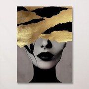 Πίνακας σε καμβά Golden Girl in Black II KNV2518 30cm x 40cm