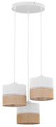 Φωτιστικό Οροφής Linobianco 6575 3xΕ27 15W 47x140cm Natural-White TK Lighting