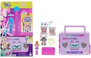 Κούκλα Polly Pocket HRD65 Disco Dance Fashion Reveal Βαλιτσάκι Purple Mattel