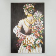 ΠΙΝΑΚΑΣ ΚΑΜΒΑΣ ΓΥΝΑΙΚΑ ΜΕ ΛΟΥΛΟΥΔΙΑ 80x120x3.5cm|755-12020