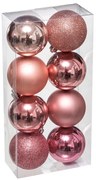Χριστουγεννιάτικες Μπάλες (Σετ 8τμχ) A-S Xmas Balls Pink 129170SD
