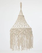 Boho Διακοσμητικό Οροφής Macrame με Κρόσσια Milo 40x61x10cm Natural