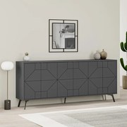 Μπουφές μελαμίνης Dune Megapap χρώμα ανθρακί 184x35x77,4εκ.-GP037-0068,2