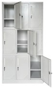 Φοριαμός 9 Θέσεων LOCKER Με εσωτερικά ράφια Γκρι Μέταλλο 90x40x185cm