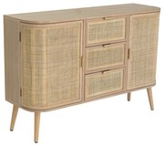 Artekko Cons MDF Μπουφές με Ψάθα σε Φυσική Απόχρωση (119x40x81)cm Artekko 78423-NATU