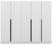 Ντουλάπα Πεντάφυλλη Kale Plus 506MNR2604 225x52x210cm White Πεντάφυλλη