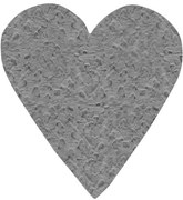 Παιδικό Χαλί GLACIAL GREY HEART 120 x 120 εκ.