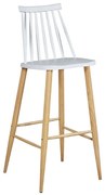 ZITA PLUS MIRELLA ΣΚΑΜΠΟ ΛΕΥΚΟ ΡΡ/ΜΕΤΑΛΛΙΚΟ 45X50X75/107εκ.20.0222