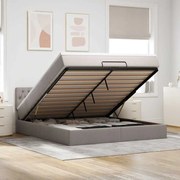vidaXL Οθωμανικό κρεβάτι με στρώμα Taupe 180x200cm ύφασμα