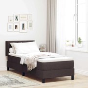 vidaXL Κρεβάτι με ελατήρια Σκούρο Καφέ 80 x 200 cm Ύφασμα και αφρός