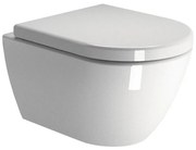 GSI Pura Swirl 881600C Πορσελάνινη Λεκάνη Κρεμαστή 50cm με κάλυμμα βακελίτη Soft Close αποσπώμενο