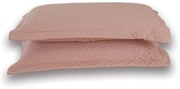 Ζεύγος Μαξιλαροθήκες Καπιτονέ (52x72) Aslanis Venetian Vintage Pink