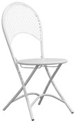 WOODWELL Ε5146,1RONDO Καρέκλα Πτυσσόμενη, Μέταλλο Mesh Βαφή Άσπρο 42x54x85cm Ε5146,1