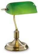 Φωτιστικό Επιτραπέζιο Lawyer 045030 26x38cm 1xE27 60W Antique Gold-Green Ideal Lux