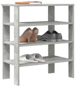Ράφι παπουτσιών vidaXL Γκρι μπετόν 61x32x70 cm Κατασκευασμένο ξύλο