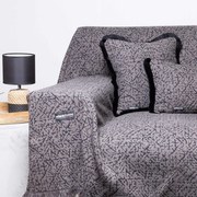 Ριχτάρι Athos Choco-Black Aslanis Home Πολυθρόνα 180x180cm Βαμβάκι-Πολυέστερ