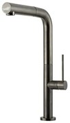 Armando Vicario Tozo 48580 Black Brushed Μπαταρία Κουζίνας  Με Υψηλό Περιστρεφόμενο Ρουξούνι και Συρόμενο Ντους