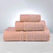 Πετσέτες Μπάνιου (Σετ 3τμχ) Down Town New Rosa 600gsm Ροζ