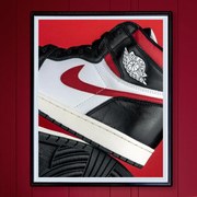 Πόστερ &amp; Κάδρο Red &amp; Black Sneakers KDS004B 21x30cm Εκτύπωση Πόστερ (χωρίς κάδρο)