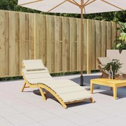 vidaXL Μαξιλάρι Ξαπλώστρας Κρεμ 186x58x4 εκ. από Ύφασμα Oxford