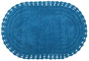 Πατάκι Μπάνιου (60x100) Silk Fashion Οβάλ Royal Blue