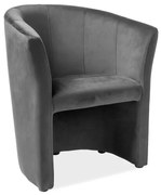 TM-1 BEIGE VELVET ARMCHAIR BLUVEL 28/ WENGE DIOMMI TM1V28