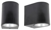 Απλίκες Φωτιστικά Τοίχου IP65 LED 2x4W Πλαστικό Μαύρο BINO-1706 Sunlight-BINO-1706-Μαύρο BINO-1706