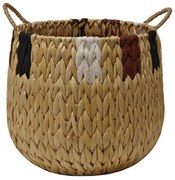 Καλάθι - Κασπώ Stripes 00.06.67467 25x25cm Ψάθινο Natural-Multi Ψάθα