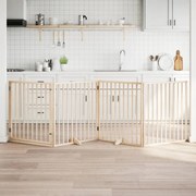 vidaXL Διαχωριστικό Σκύλων/Πόρτα Πτυσσόμενο 4 Πάνελ 320εκ. Ξύλο Λεύκας
