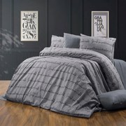 Παπλωματοθήκη Αρίσβη 472 Grey DimCol Μονό 160x240cm Βαμβάκι-Πολυέστερ