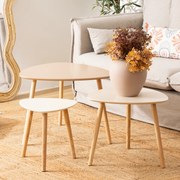 Βοηθητικά Τραπεζάκια (Σετ 3τμχ) A-S Mileo Neutral 157052K