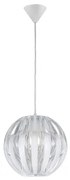 Κρεμαστό Φωτιστικό 30xH150cm Λευκό Μονόφωτο 1xE27 Trio Lighting Pumkin R30473001