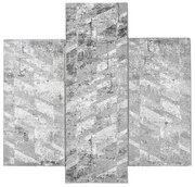 Χαλιά Κρεβατοκάμαρας (Σετ 3τμχ) Polcarpet Monaco Moma NP381 Grey