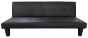Καναπές Κρεβάτι Τριθέσιος ArteLibre NAHELE Μαύρο PU 82x82.5x78cm