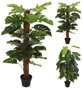 Tεχνητό φυτό σε γλάστρα 120cm, σε 2 επιλογές σχεδίου, Μονστέρα/Πλατύφυλλο