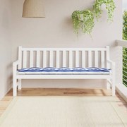 vidaXL Μαξιλάρι Πάγκου Κήπου Μπλε&amp;Λευκό Ριγέ 180x50x7 εκ Ύφασμα Oxford