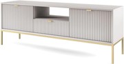 Lh-homefurniture Έπιπλο τηλεόρασης Nova Γκρι + Χρυσό 154x39x56cm P_Nova_TV_SZAR-g