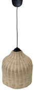 Φωτιστικό οροφής Ziquel Inart rattan σε φυσική απόχρωση Φ42x89εκ