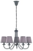 Φωτιστικό Οροφής Cortez 110600578 Cement Trio Lighting Μέταλλο,Ύφασμα