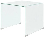 vidaXL Τραπεζάκι Σαλονιού Διάφανο 49,5 x 50 x 45 εκ. από Ψημένο Γυαλί