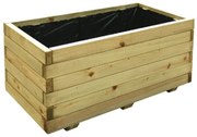 Ξύλινη ζαρντινιέρα από δοκό 40 x 40 x 90εκ