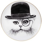 Πιάτο Cat In Hat 13001-CH Φ16cm Bone White-Black Rory Dobner Bone China