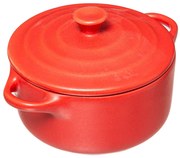 Ατομικό Πυρίμαχο Σκεύος Με Καπάκι Στρογγυλό (Φ9.7x7.7) F-V Casserole 101770 Rouge
