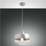 Φωτιστικό Οροφής Cathy 3520-40-299 Shaded Chrome Fabas Luce Μέταλλο,Γυαλί