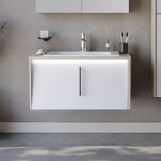 Πάγκος INTENSE Λευκό MDF 18mm Λάκα 80 S3BINTE080BSW 80x52.5x41.5cm S3BINTE080BSW